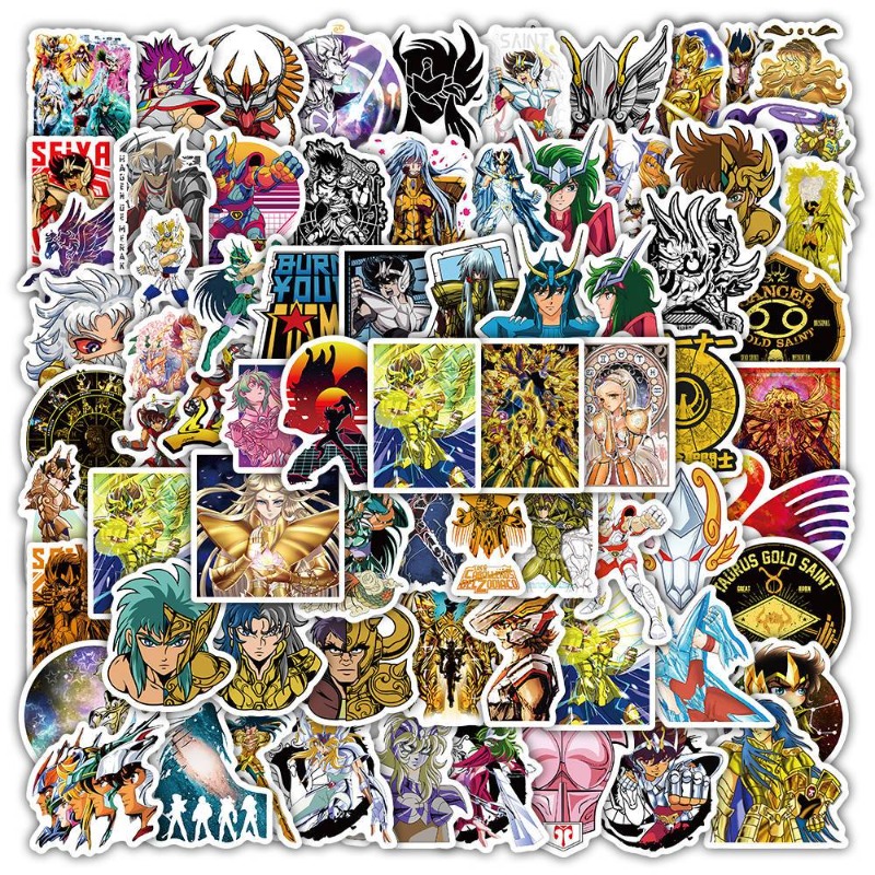 Laptop Accessories Toy - 101 szt. Naklejki Anime Saint Seiya,