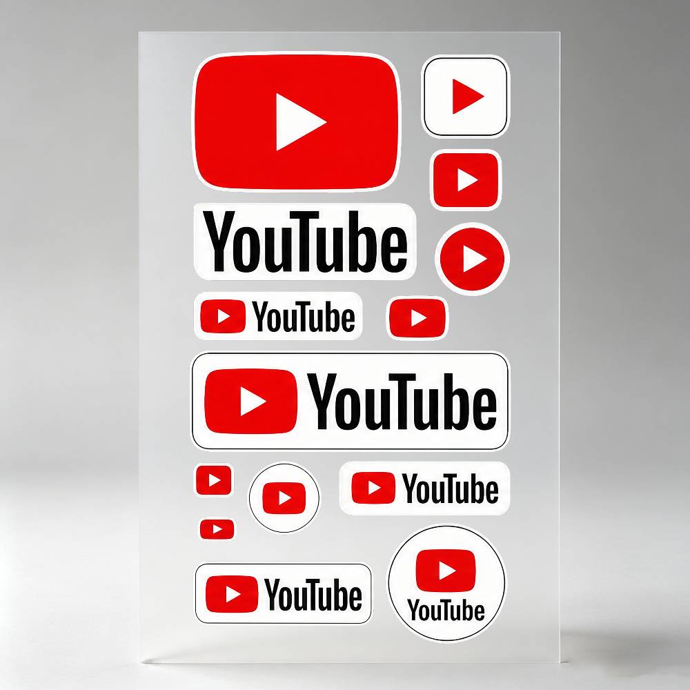 Laptop Accessories Youtube - Naklejki Y-YouTube na karoserię samochodu, zderzak,