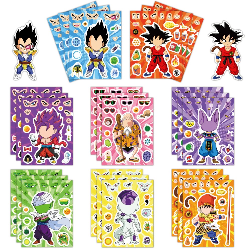 Laptop Accessories Toy - 8/32 Arkusze Naklejki Anime Dragon Ball,
