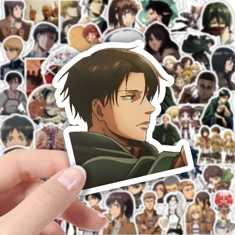60 szt. Naklejek Anime Atak Ty – Laptop Accessories Toy recenzja i cena